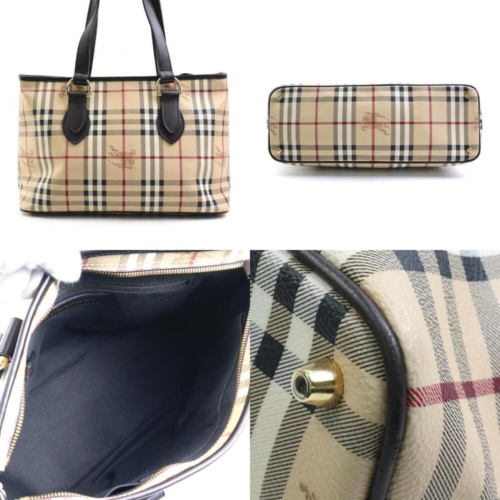 Burberry Leather Tan Nova Shoulder Check Beige Multicolor Bag - Picture 3 of 4